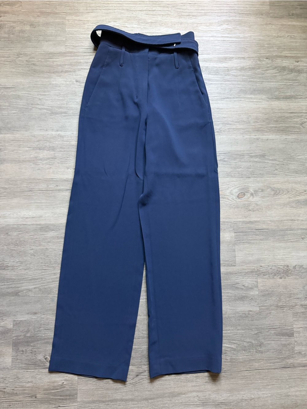 Babaton Deep Blue Wide-Leg Trousers